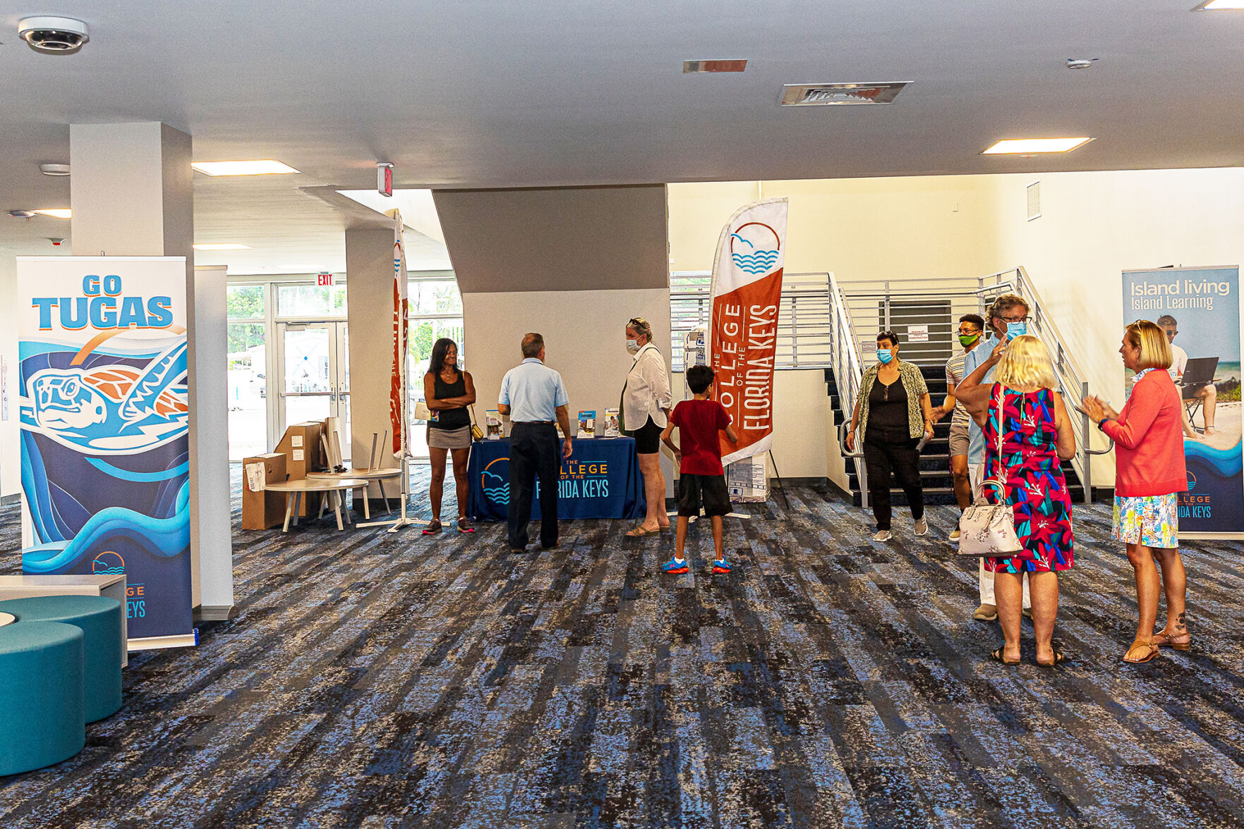 CFK President and CEO Jonathan Gueverra spoke with visitors about the new center and advantages of attending College of the Florida Keys